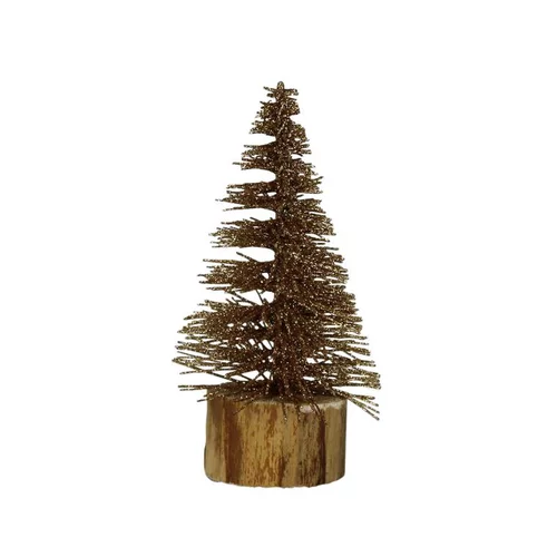Pour vos espaces verts：Sapin décoratif doré - petit modèle