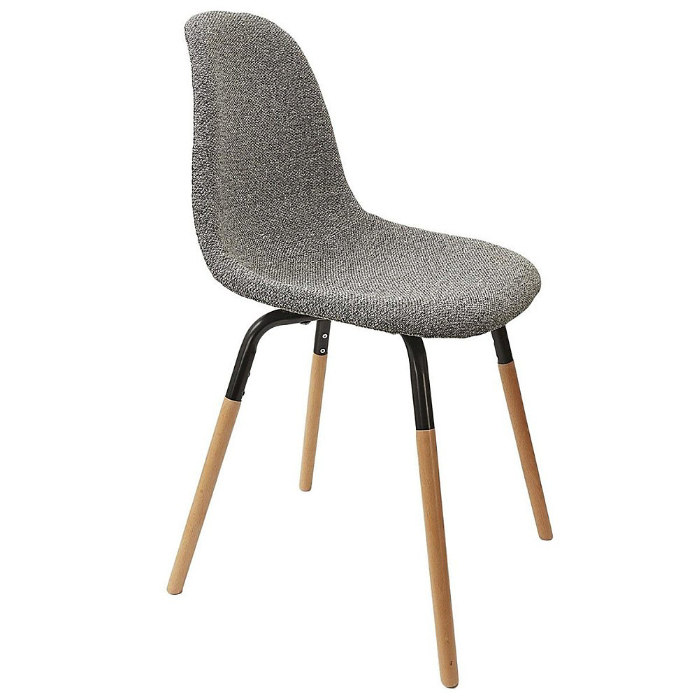Chaise scandinave tissu Phenix gris chiné – Réf. XOVYHZIHR6770893507