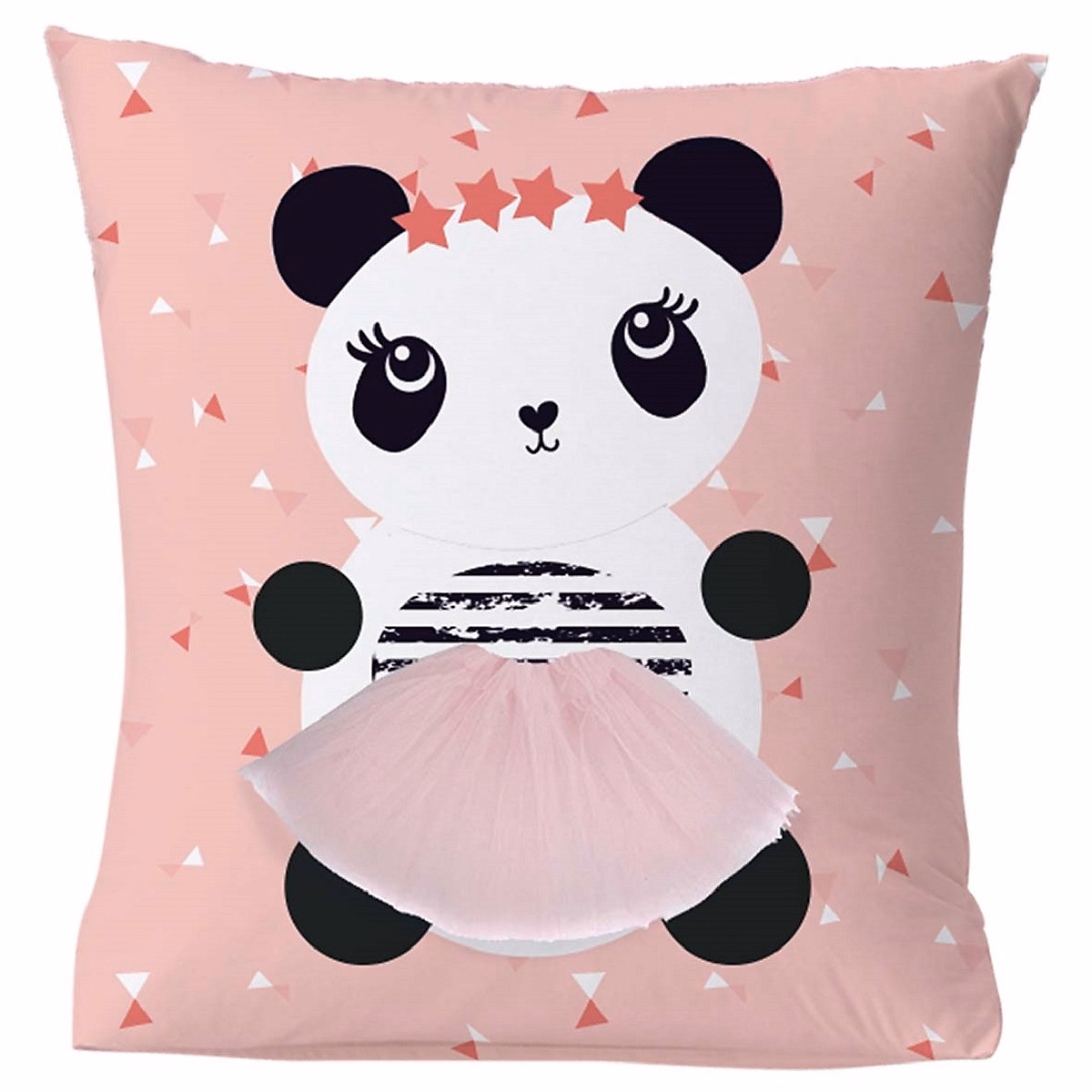 Coussin enfant imprimé panda en coton 40 × 40cm 40 × 40cm