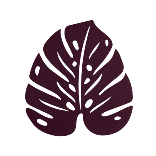 DESSOUS DE PLAT MONSTERA CERISE NOIRE FERMOB®