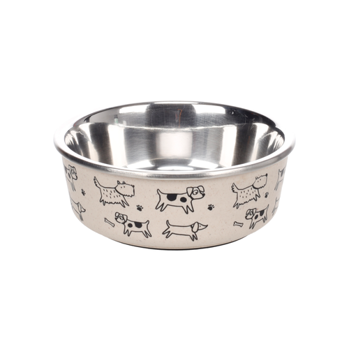 GAMELLE POUR LA NOURRITURE ET L'EAU 'JAPPIE' - BEIGE - ∅13,5CM - 450ML