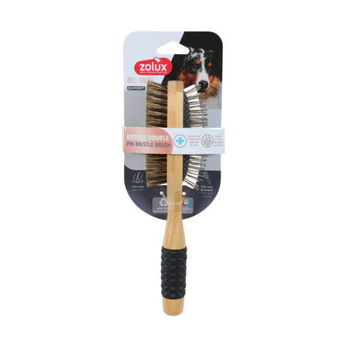 BROSSE DOUBLE 'DOG SALON' ZOLUX® - POILS LONGS