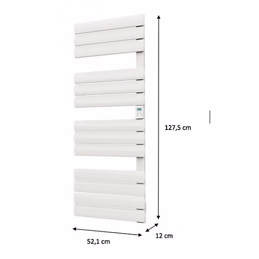 DX 951175 | Sèche – Serviette électrique sec à barres plates 750W – 12 cm – 6 Modes de fonctionnement – Blanc