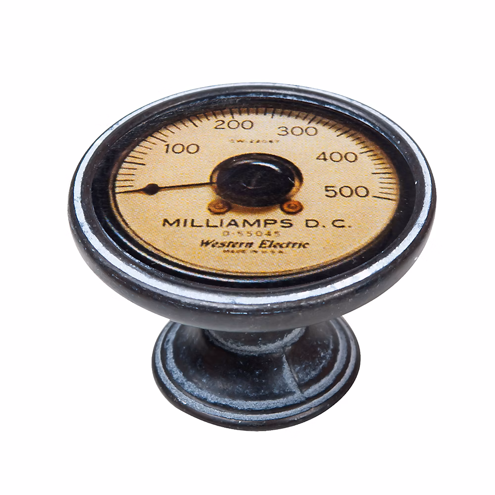 Bouton de meuble zamac diamètre 37 mm oxydé decapé ampéremétre lot de 12 piéces – Réf. HQBZVCQPT4564457603