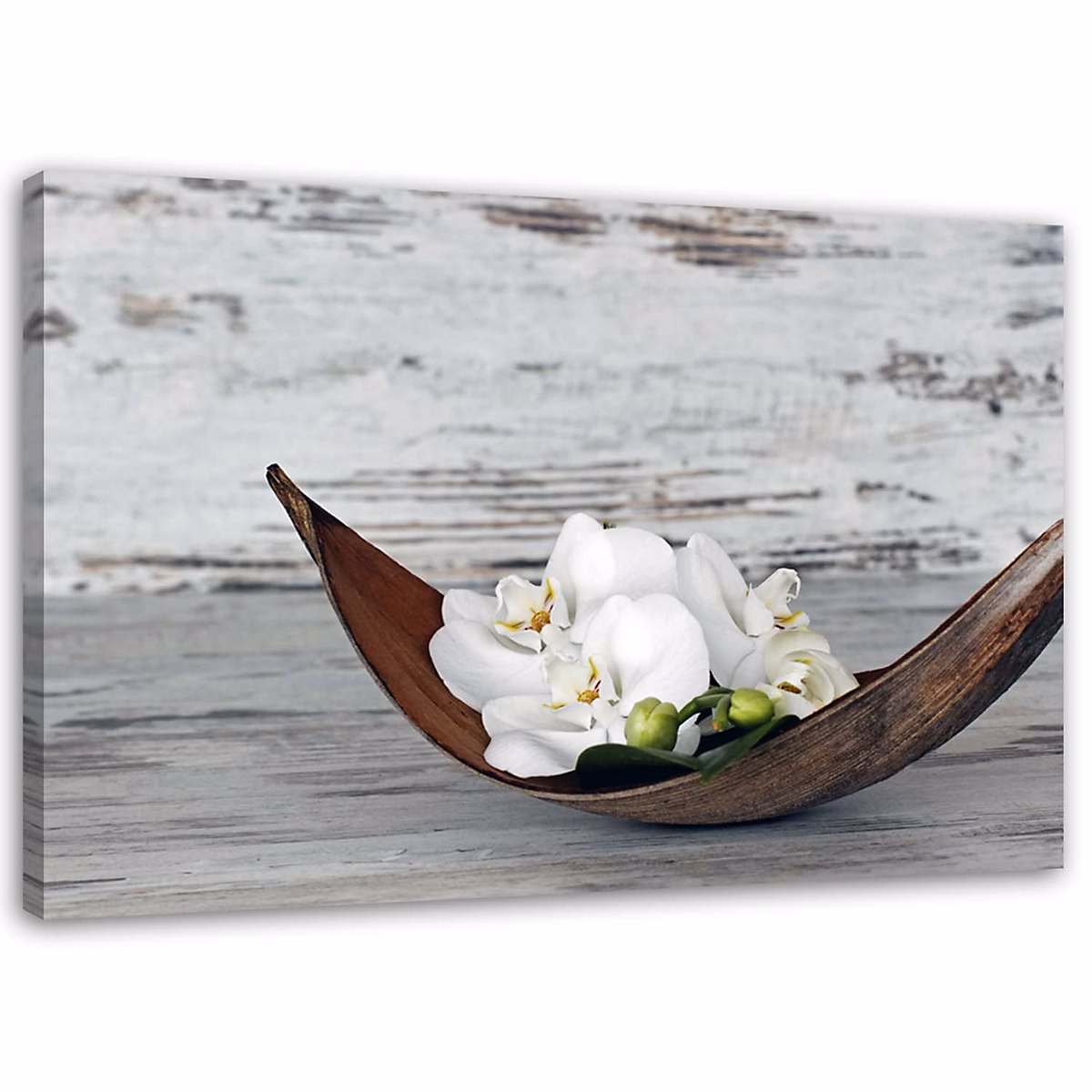 Cadre déco – Fleurs Orchidée Bois Spa Zen 100 × 70 cm