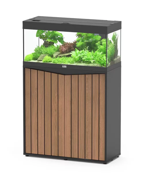 L’allié de vos extérieurs：Meuble Prestige pour aquarium 80 en bois coloris noir - 80 x 35 x 83 cm