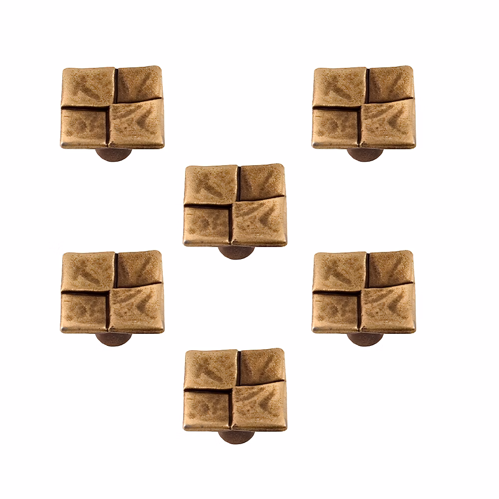 6 Un. poignées de meuble en bronze mat pour commode armoire 26 × 26 × 19mm