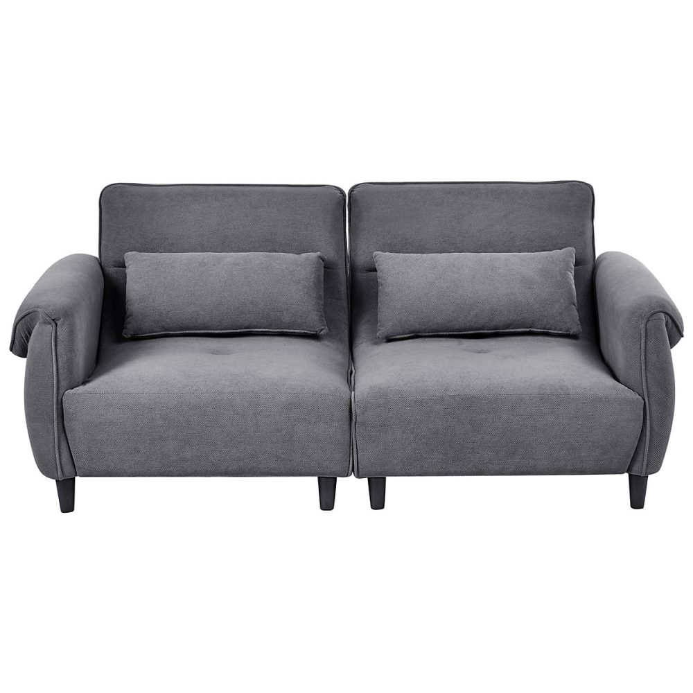 Canapé 3 places WETLAN Tissu Gris foncé | Canapé