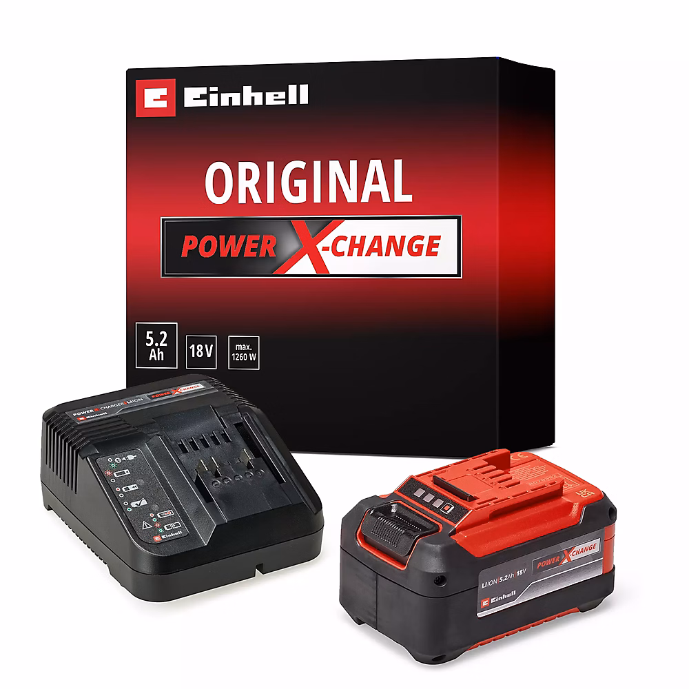 Einhell Kit de démarrage PXC 5 – 2 Ah | Batterie 18V | 5 | 2Ah | lithium | ion | chargeur rapide