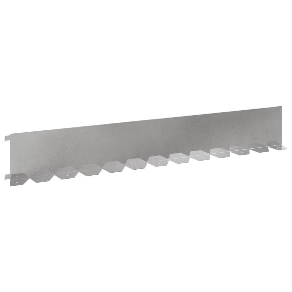 vidaXL Bordure de Pelouse 10 pc 102 x 15 x 4 cm Acier Argenté