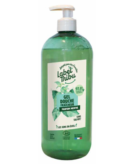 Label Tribu Gel douche fraîcheur 1 Litre