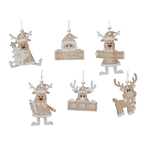 SUSPENSION DE NOËL EN BOIS - H10CM