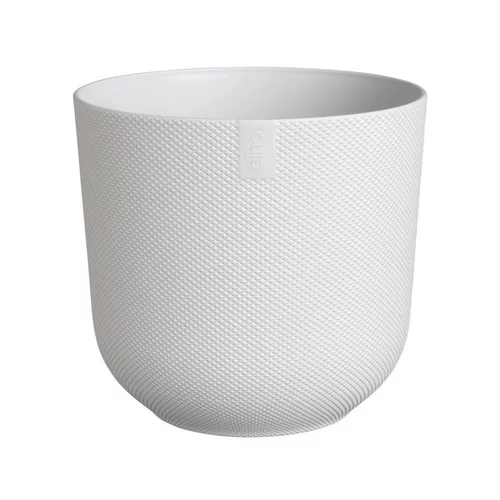 Parfait pour le jardin：Cache-pot coloris blanc Jazz Elho - Ø 14 cm