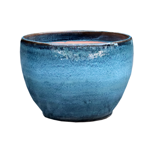 POT BOULE BLEU - LITTORAL - DECOLINES® - ∅29CM X H22,5CM