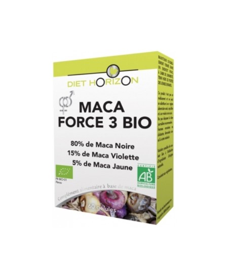 Diet Horizon - Maca Force 3 bio - 60 comprimés