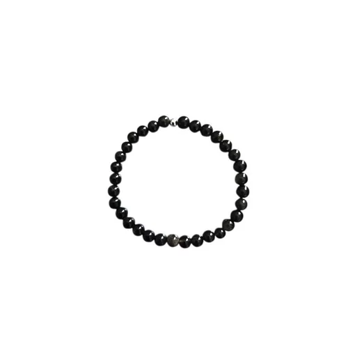Utile jardin：Bracelet obsidienne dorée 4mm