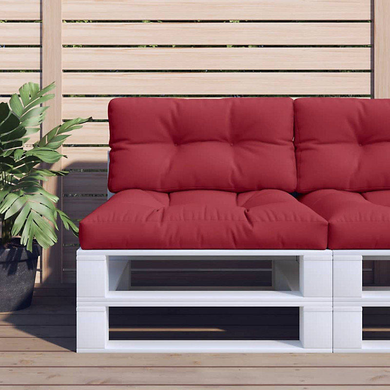 Coussins de palette lot de 2 rouge bordeaux tissu – Réf. TAVNNEBMB1171409223