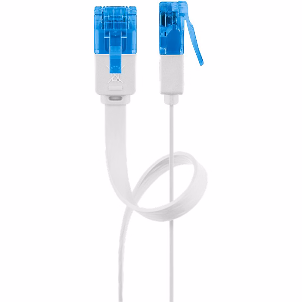 Câble RJ45 Cat6a plat blanc 2 mètres GOOBAY – Réf. LIFGQPZJE1991578370