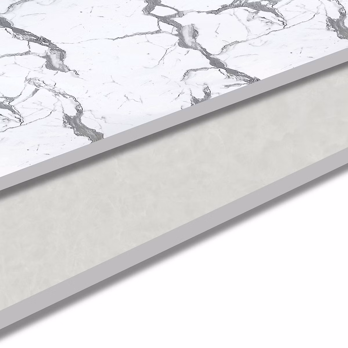 Crédence de cuisine Nepeta réversible aspect marbre blanc et pierre GoodHome L. 200 cm x H. 60 cm x Ep. 3 mm – Réf. TTCSVIOSE8465727680