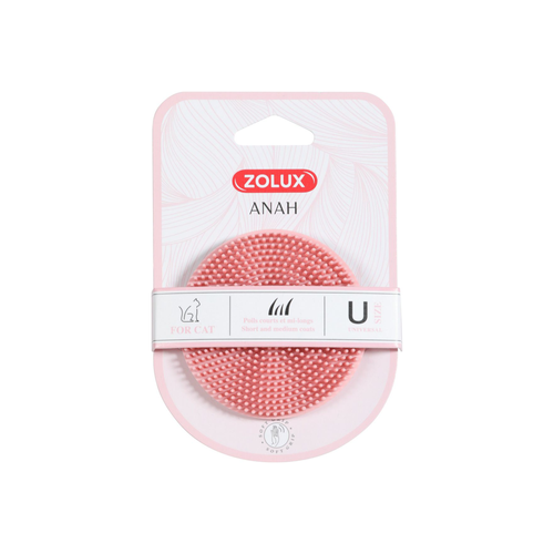 BROSSE EN CAOUTCHOUC 'ANAH' POUR CHAT ZOLUX® - ROSE