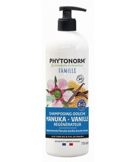 Phytonorm - Shampooing douche régénérant Aloé Miel de Manuka senteur Vanille - 750ml