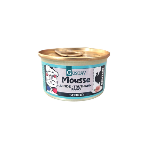 MOUSSE POUR CHAT SENIOR 'GUSTAV' BUBIMEX® DINDE - 85G