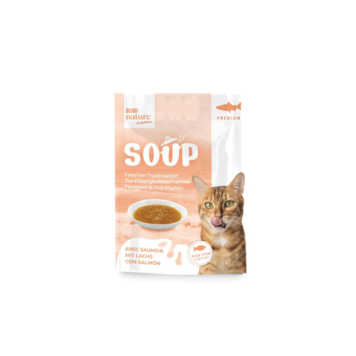 SOUPE EN SACHET POUR CHAT BUBINATURE® - SAUMON - 50G