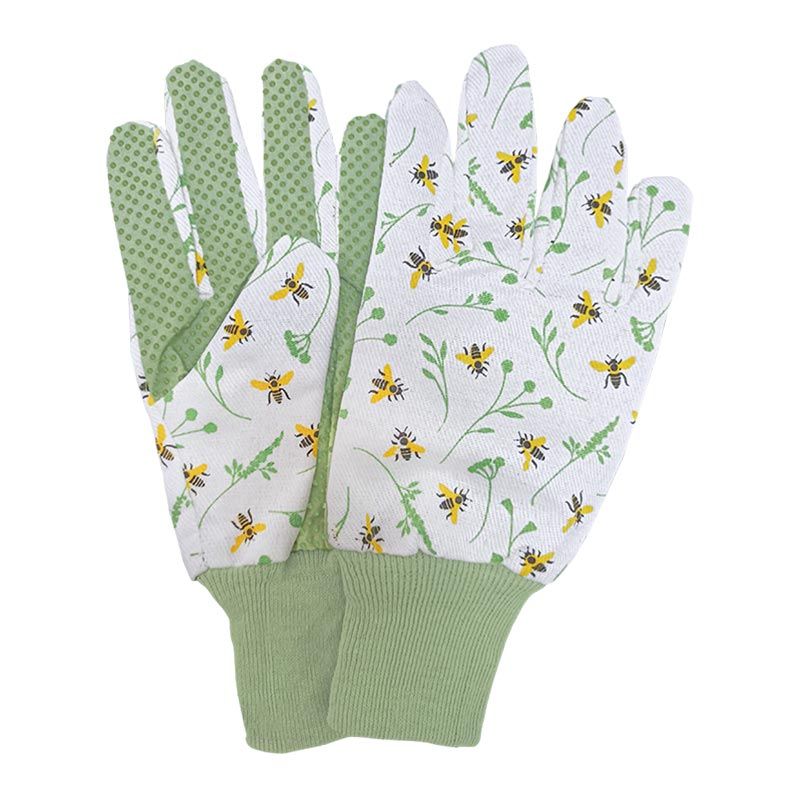 Gants de jardinage motif abeilles coton antidérapant