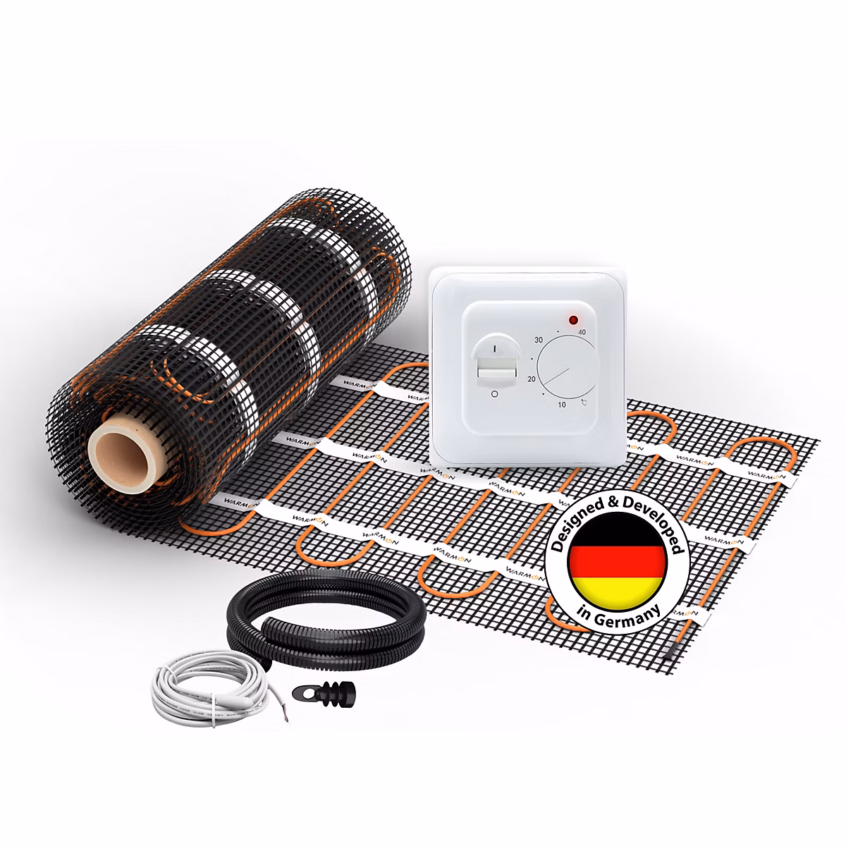 Chauffage au sol électrique WARMON ULTRA 200 W/m² + Thermostat analogique TS 25 – 1 m²