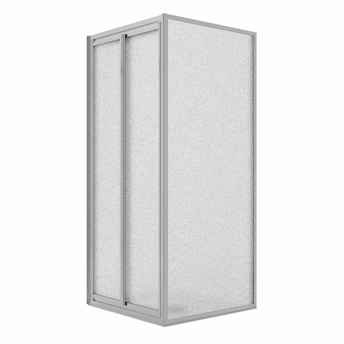 Cabine de douche Angulaire 75 × 80CM H185 Verre Opaque Fixe+Saloon 2 Portes Pivotantes 80 mod. Clint