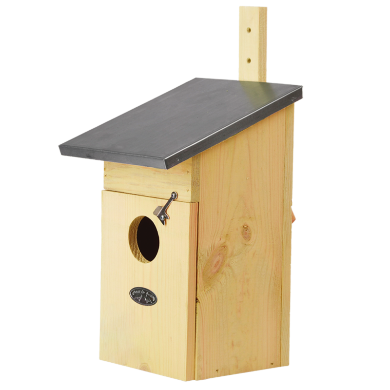 Nichoir étourneau Ø50mm - Bois et zinc