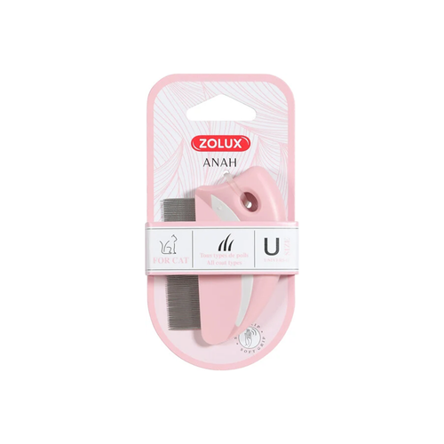 PEIGNE À PUCES ROND 'ANAH' POUR CHAT ZOLUX® - ROSE