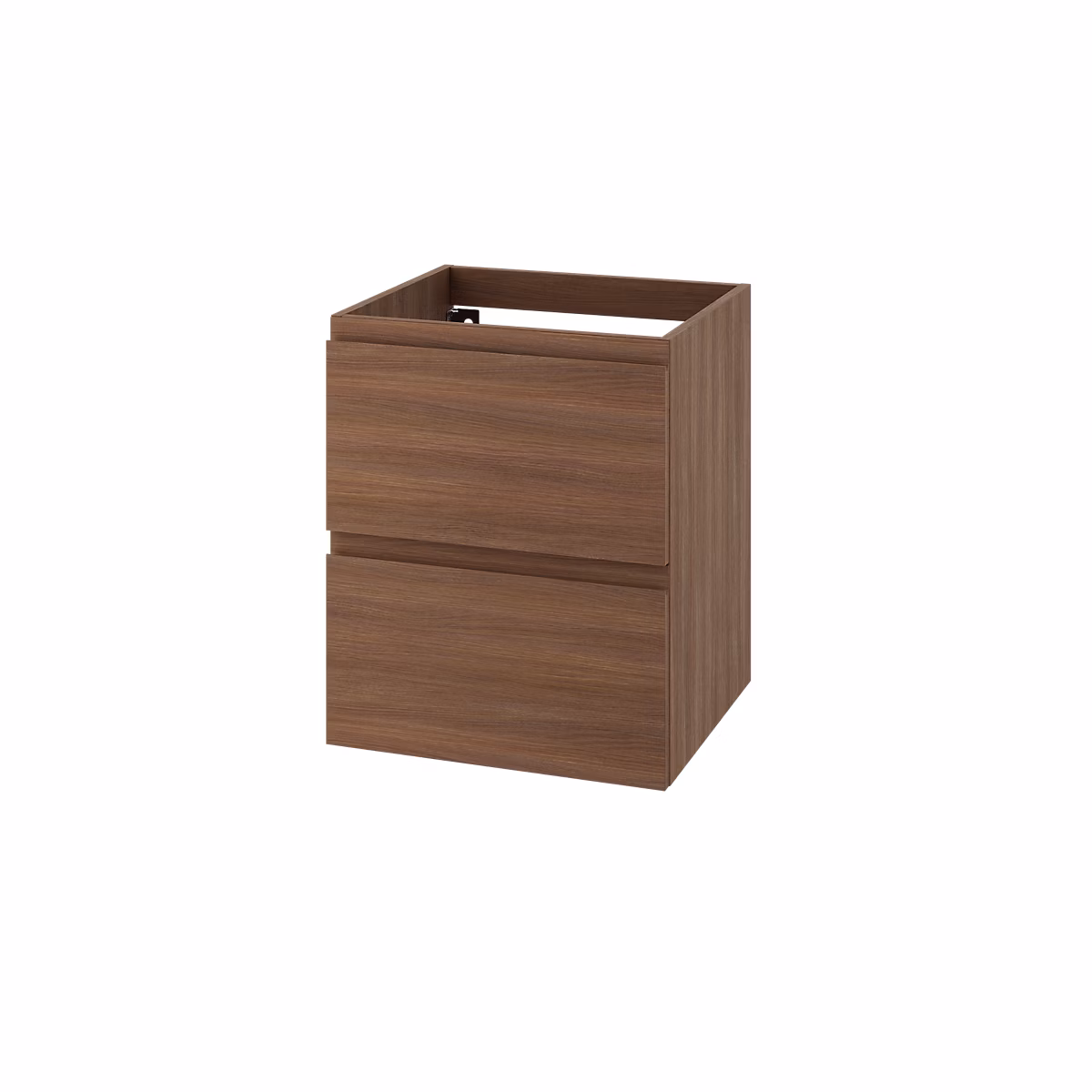 Meuble de salle de bains – Meuble sous vasque suspendu effet chêne foncé 2 tiroirs l.50 x H.60 x P.45 cm GoodHome Imandra