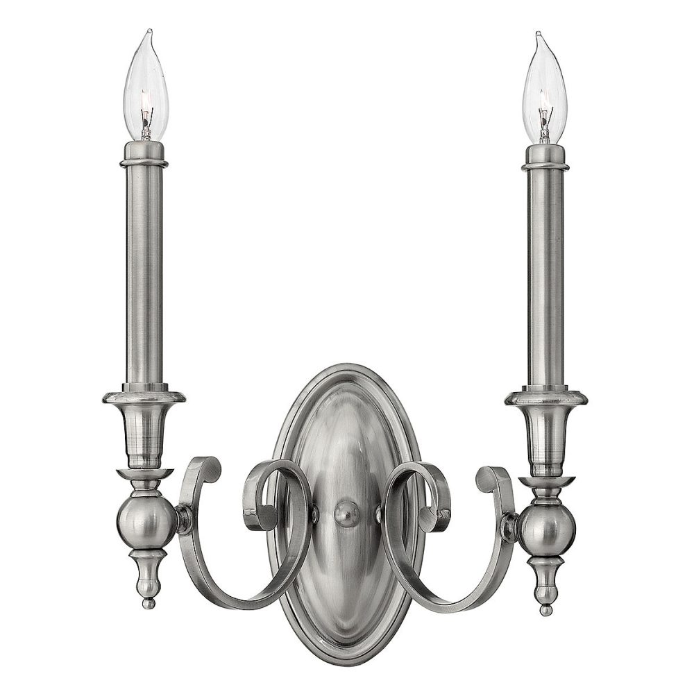Elstead Yorktown – Applique murale d'intérieur à 2 ampoules, nickel antique, E14