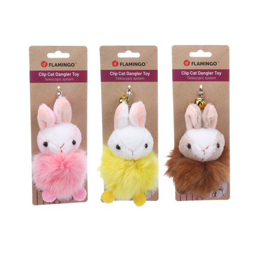 JOUET POUR CHAT FLAMINGO® WIEP LAPIN POUR CANNE À PÊCHE