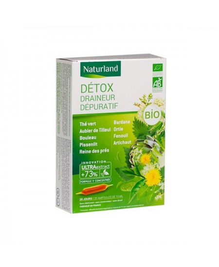 Naturland Extrait Fluide Detox Bio - Aux 9 Plantes