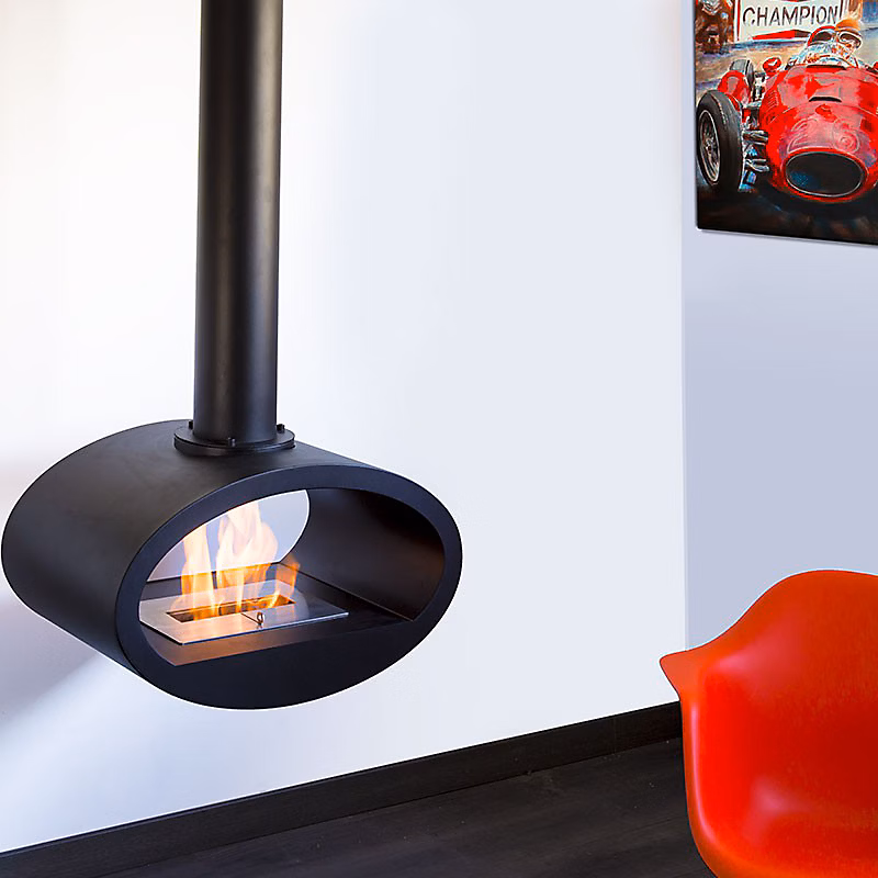 Ellipse – Noir | Grand modèle (H. 219cm) | Ouvert des 2 côtés