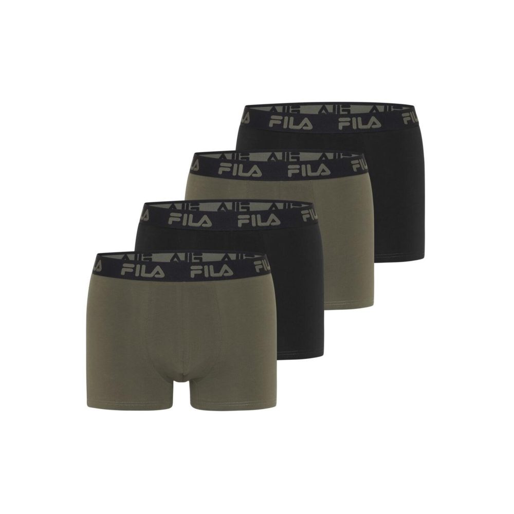 FILA Lot de 4 boxers homme en coton uni