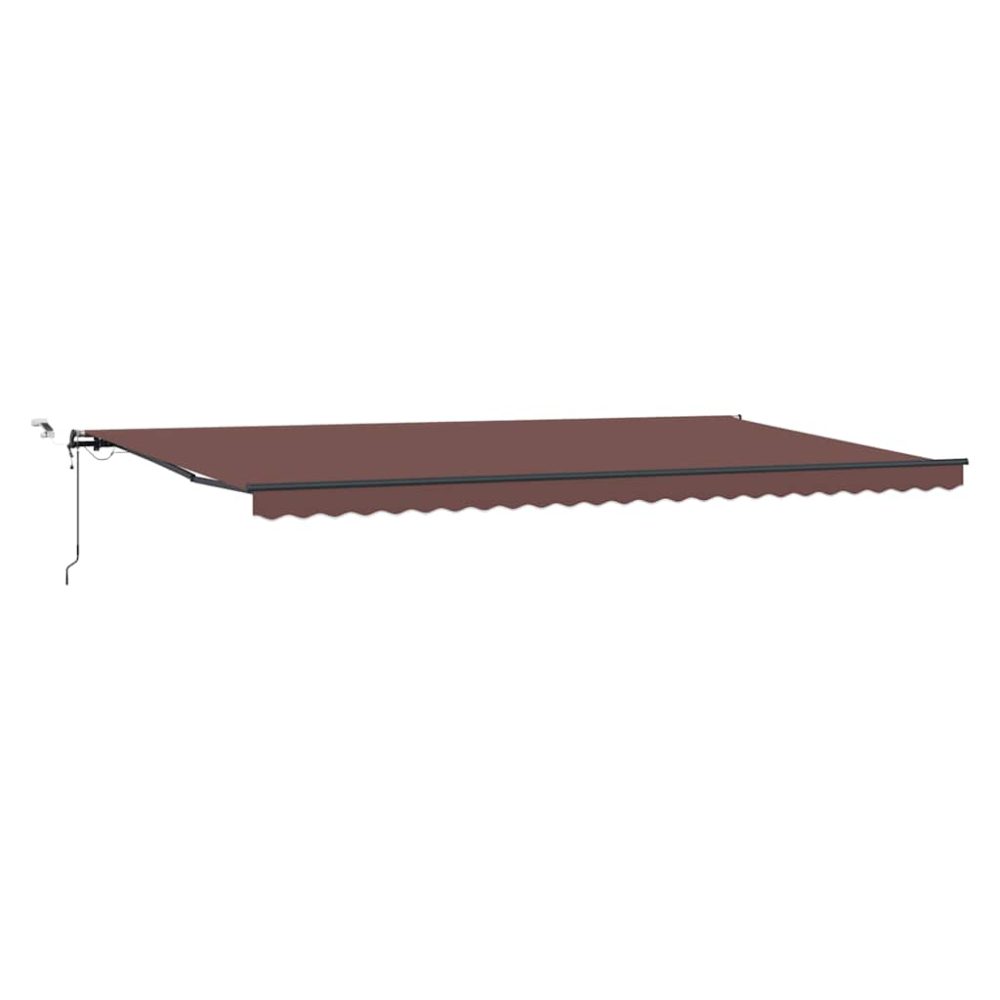 vidaXL Auvent rétractable Marron 600 × 300 cm Polyester