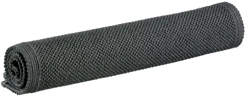Pour profiter dehors：Tapis de bain uni coloris carbone Vivaraise Etia - 54 x 64 cm