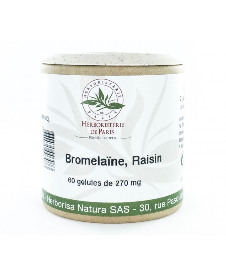 Enzymes digestives - Bromelaïne Raisin - 60 Gélules
