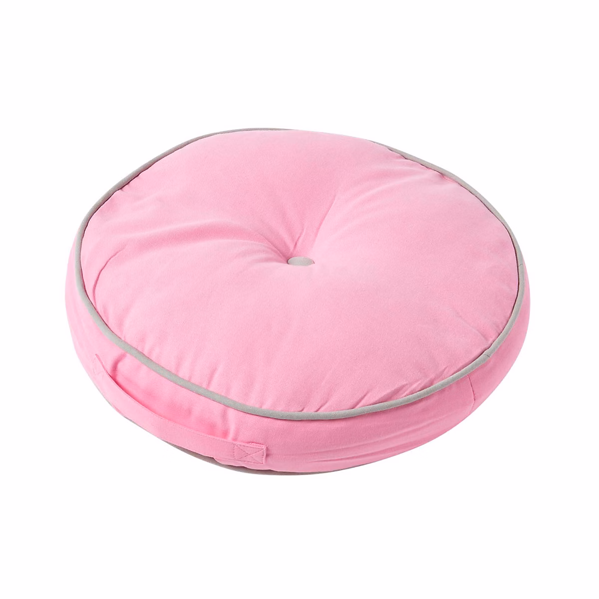 Coussin de sol rond rose et gris 43 cm – HOMESCAPES