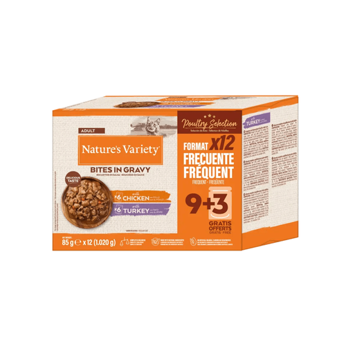 MULTIPACK POUR CHAT NATURE'S VARIETY® - SÉLECTION VIANDE EN SAUCE - 12X85G