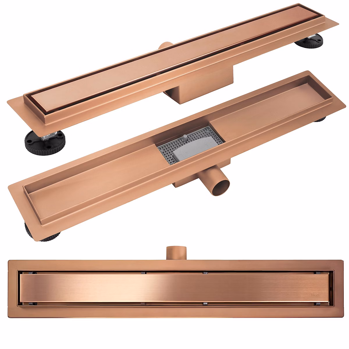 Evacuation des eaux – Drain Linéaire Rea Neox 60 Brush Copper