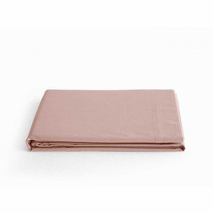 Drap plat percale Vent du Sud Rose 270 × 300 cm 100% coton