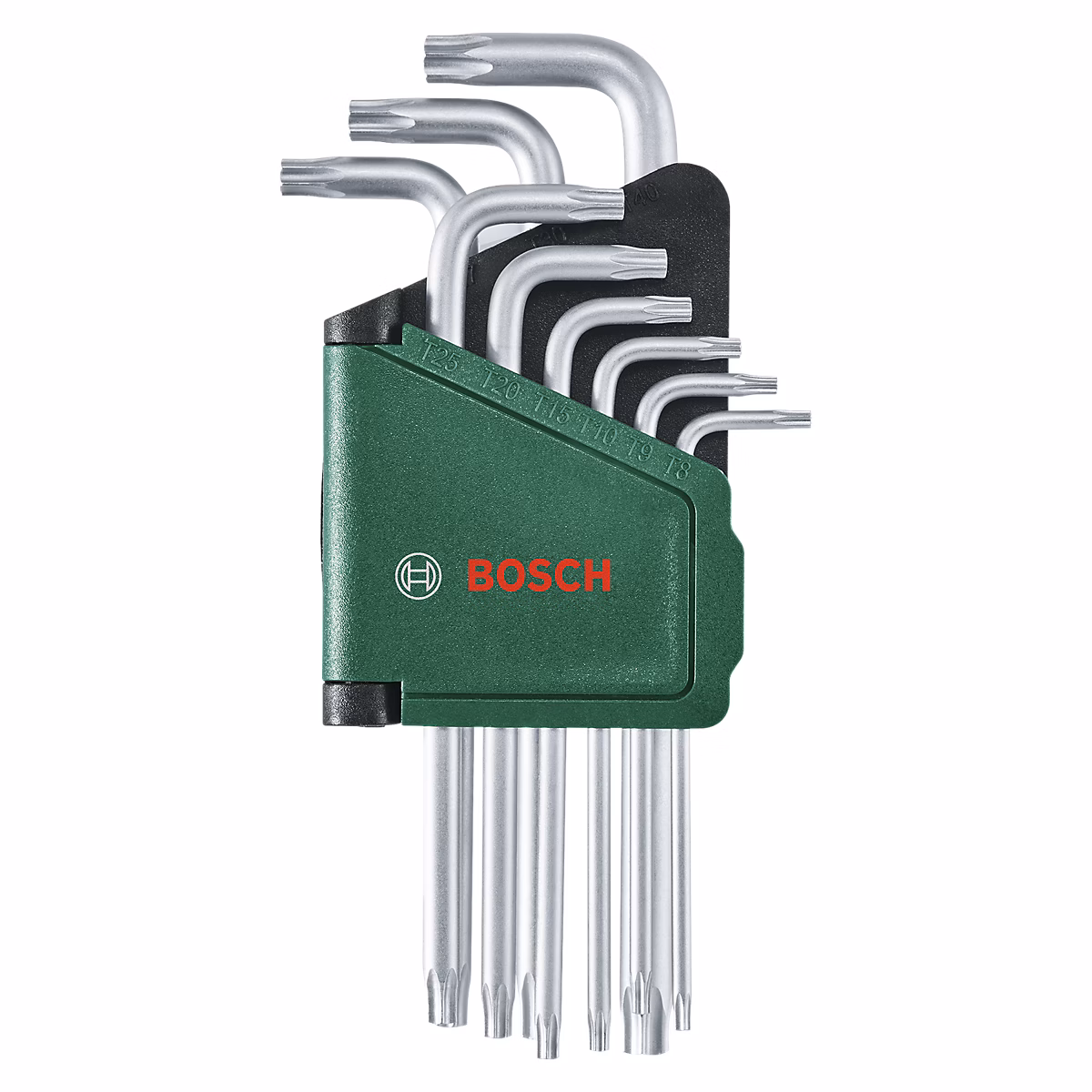 Set de 9 clés Torx en acier S2 | revêtement chromé mat – barrette de rangement – 1600A02Z9C