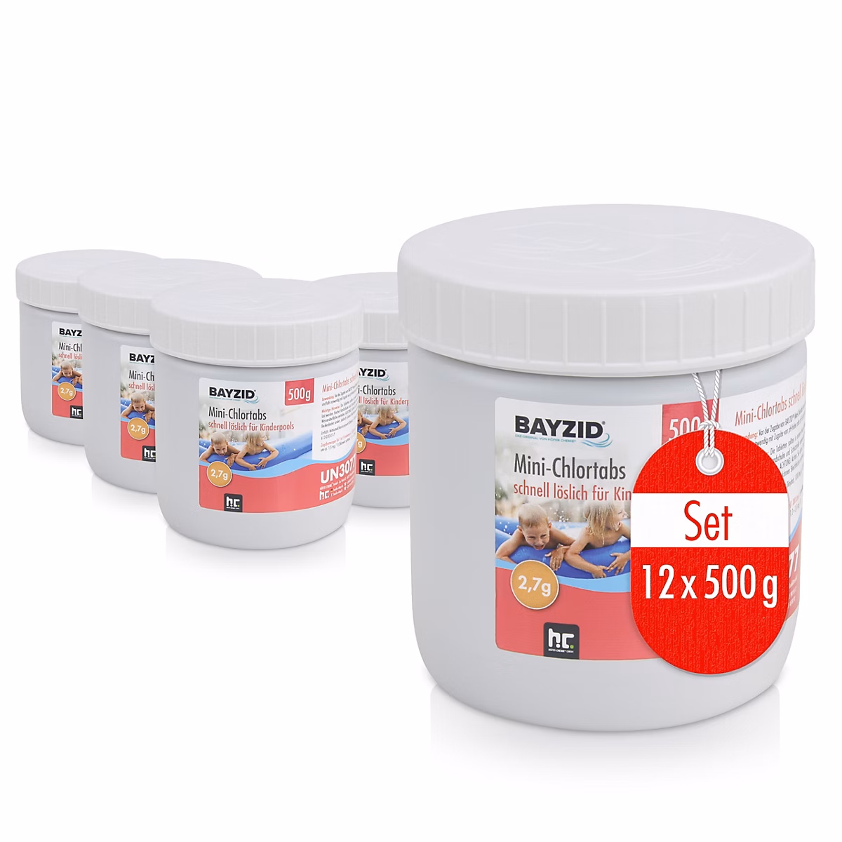500 g BAYZID Mini – Pastilles de chlore 2, 7 g pour petites piscinesx12