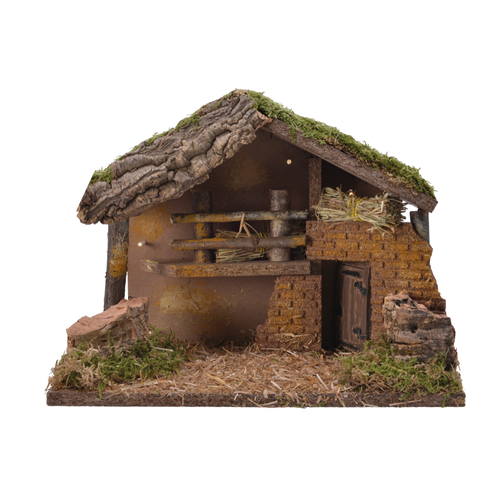 CRÈCHE DE NOËL AVEC LED - L30CM X H21CM