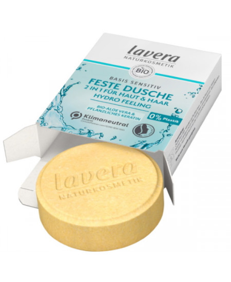 Lavera Gel douche solide Corps et Cheveux 2 en 1 Basis Sensitiv 50ml