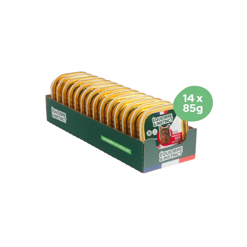 TERRINE POUR CHAT ÉQUILIBRE & INSTINCT® - BOEUF & COURGETTES - 14X85G